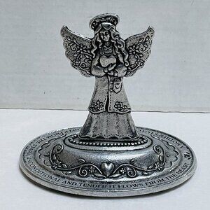 Vintage Carson Pewter Mother Angel Display Holder Topper Motherly Love 2002‎